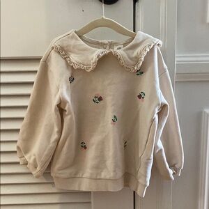 H&M Cream Kids Shirt with Floral Design